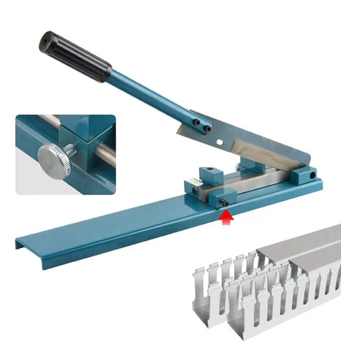 Heavy Duty PVC Trunking Cutter For Wiring Ducts Manual Adjustable 45 And 90 Degree Angles Neat Burr Free Cuts, sharp blade