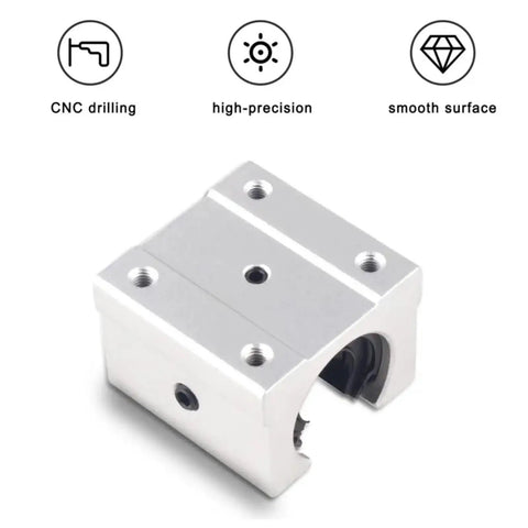 Two Pack Open Type Linear Motion Ball Bearing Slide Block For Router Fits SBR10UU SBR12UU SBR16UU SBR20UU SBR25UU Linear Guides Heavy Duty Premium Rail Block Set For CNC DIY Machining, CNC-drilled aluminum slide block