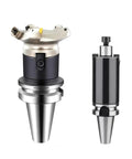 Premium Heavy Duty BT FMB Lathe Tool Holder For CNC Milling And Face Cutting With Secure Collet Grip In Sizes Range From 45L To 100L shown from the side.