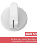 Dryer Main Knob Replacement For Popular GTX And HTX Models, Go-To Replacement With Easy Install, white knob close-up