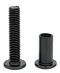 25 Piece M8x40mm Black Furniture Bolts And Cabinet Connector Screws With Barrel Nuts Kit showing black steel bolt and barrel nut.