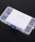 Heavy Duty M3 Captive Screws 212 Piece Hardware Kit 304 Stainless Steel Fasteners in clear storage box.
