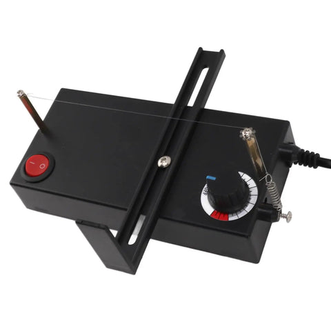 Hot Ribbon Cutter With Adjustable Heat 100 To 600 C, portable electric rope cutter showing temperature dial and cutting slot