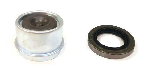 Grease cap and seal from Four Pack Trailer Axle Kits With Four On Four Inch Bolt Idler Hub And One And A Quarter Inch Round BT8 Spindle For 1250 Pound Hub Capacity On 2000 Pound Axle Ready To Install