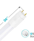 Hella Bright Three Foot LED Tube Light T8 16W 25W Equivalent Daylight 6500K 1600 Lumens Fluorescent Tube Replacement, G13 Base