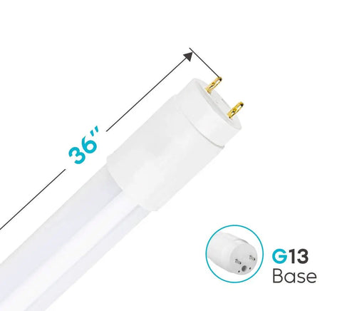 Hella Bright Three Foot LED Tube Light T8 16W 25W Equivalent Daylight 6500K 1600 Lumens Fluorescent Tube Replacement, G13 Base