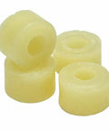 4 Piece Knitting Machine Wax Rings For Snag Free Yarn Feeding And Needle Protection, light yellow rings close up view