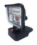 18V Cordless LED Work Light 30W High Lumen Floodlight with clear lens and sturdy black housing.