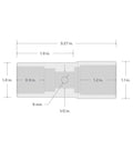 Diagram of 1/2 Inch Drive Flip Socket 19 x 21 mm Deep Thin Wall Impact Socket For Wheel Service With Reversible Flip Design Quick Size
