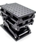 Premium XYZ Manual Translation Stage Rock Solid Platform For Laser Marking And Precision Alignment featuring black anodized finish and smooth axes.