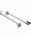Nickel Plated Cabinet Lid Support Hinges 12 Inch 2 Pack With Thickened Connectors For Doors And Cupboards on white background