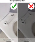 Elongated Quiet Close Toilet Seat With One Click Quick Release Anti Shift Design non slip bumpers installation guide