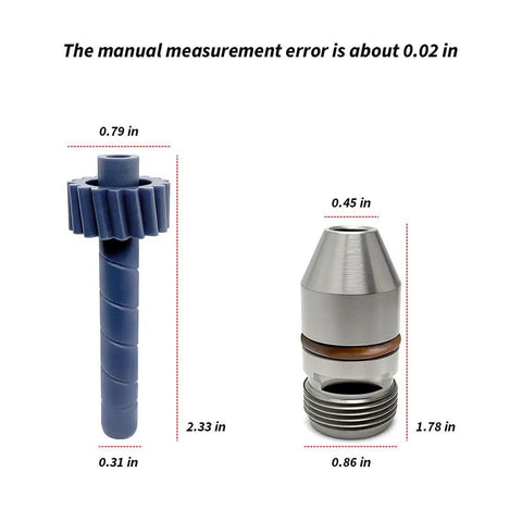 Speedometer Driven Gear Kit For GM Transmissions With 17 To 22 Tooth Gears And Bullet Kit with two parts and dimensions