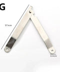 Two Pack Wooden Box Hinges For Lid Folding Positioning And Tripod Support Pro Grade Corner Hardware, size 97mm x 11mm