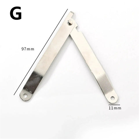 Two Pack Wooden Box Hinges For Lid Folding Positioning And Tripod Support Pro Grade Corner Hardware, size 97mm x 11mm