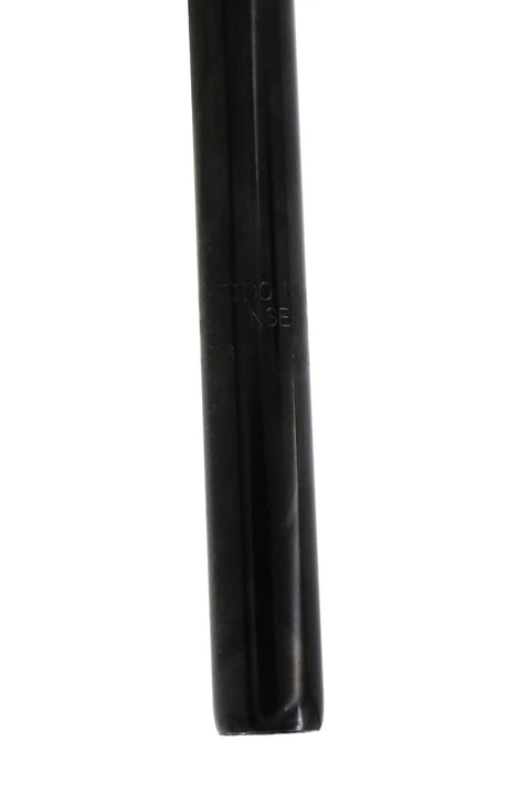Close-up of Beefy Steel BMX Seat Post 25.4mm Diameter, 350mm Length, in sleek black finish for freestyle riding