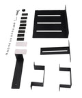 Under Desk PC Mount Heavy Duty Steel Computer Tower Holder Tool Free U Shaped Clamp parts including brackets and screws.