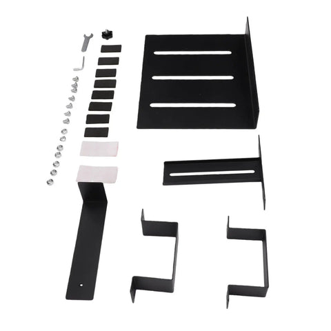 Under Desk PC Mount Heavy Duty Steel Computer Tower Holder Tool Free U Shaped Clamp parts including brackets and screws.