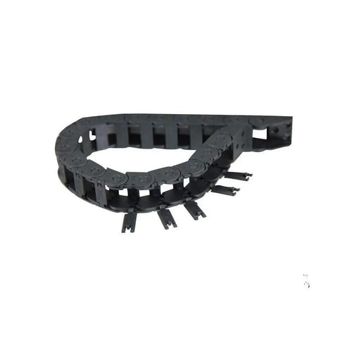Open Type Cable Drag Chain 1 Meter Black Plastic Internal 10x11mm External 15x18mm coiled for 3D Printers and CNC Machines