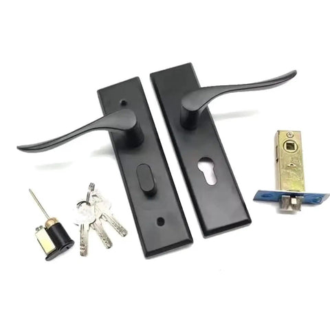 Heavy Duty Stainless Steel Single Deadbolt Lock Cylinder Straight Shooter Swap For Bathroom Doors with keys and lever handles