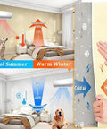 Solid Self Adhesive Insulating Wallpaper Roll Waterproof Moisture Proof Thermal Foam Wall Cover Easy Peel And Stick Bedroom Or Living Room Pink 50Cm X 12M No Fuss Setup Straight Up Cozy Home Vibes Refresh bedroom scene with temperature indicators and insulation effects.