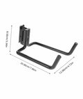 Heavy Duty Track Hooks 10 Piece Set For Truck Tie Down And Garage Organization Built Tough Adjustable Utility Hooks For Ladder Storage Compatible With E Track And Slatwall Systems, side view showing dimensions 20cm length and 12cm depth, iron material with black coating.