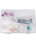 Top Notch 31 Pack TIG Torch Consumables Kit For WP17 WP18 WP26, containing collets, nozzles, and ceramic cups in organizer.