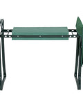 Green Soft EVA Pad Garden Kneeler Seat Folding Bench For Kneeling And Weeding With Tool Pouch 250 Lb Weight Capacity
