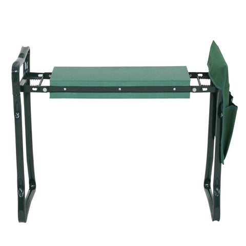 Green Soft EVA Pad Garden Kneeler Seat Folding Bench For Kneeling And Weeding With Tool Pouch 250 Lb Weight Capacity