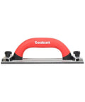 Heavy Duty Drywall Sanding Block With No Sweat Rubber Handle And Beefy Foam Cushion For Killer Wall Prep Wood Crafting Metal Buffing And Auto Body Polish Jobs, red rubber handle, aluminum base