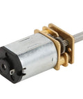 Rugged All Metal 6V DC Gear Motor with 6mm Gearbox 800 RPM showing steel micro gears and copper reducer