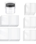 Clear PVC Heat Shrink Bottle Bands Kit With 1250 Pcs DIY Friendly Five Sizes visible with jar and bands