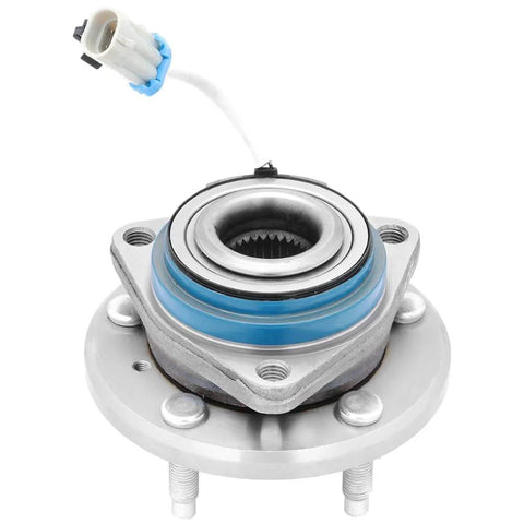 2-Pack Front Wheel Hub Bearing Assembly, Compatible with 4-Wheel ABS Models, metal construction, showing connector wire detail