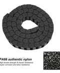 Rugged Nylon Cable Carrier 1 Meter Drag Chain For CNC Machines With End Connector, PA66 nylon material and coiled design