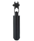Front view of Chandelier Pulley Lighting Kit With Black Iron Wheel Bearing Rod For Easy Pendant Lifts And Swag Lamp Installations.