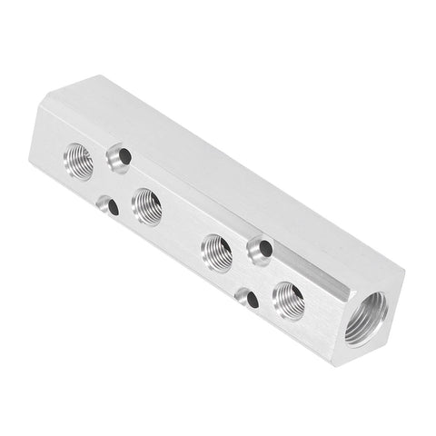 Aluminum Pneumatic Manifold Air Splitter for Quick Connectors and Compressed Air Systems, plug and play install, leak free