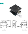Optical Displacement Platform With Micrometer Height Adjustable Sliding Stage 60mm By 60mm, aluminum build with schematics.