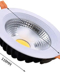 iumLeap Recessed Lighting Housing Trim Kits Recessed LED Downlight Round COB Ceiling Spotlight, dimensions 135mm by 110mm.
