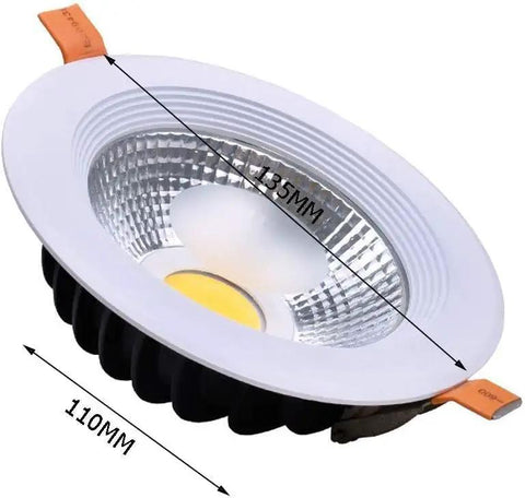 iumLeap Recessed Lighting Housing Trim Kits Recessed LED Downlight Round COB Ceiling Spotlight, dimensions 135mm by 110mm.