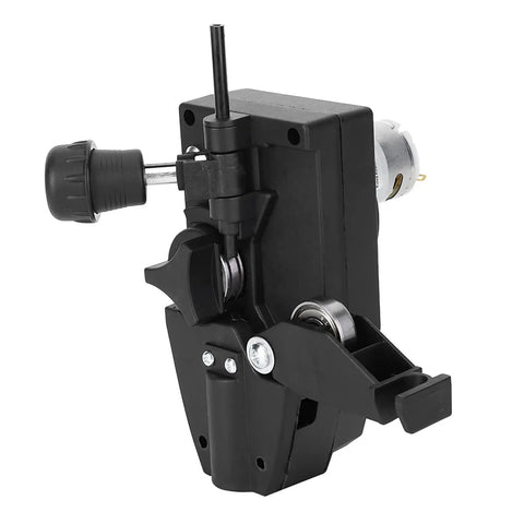 DIY Friendly Wire Feed Motor For Soldering And Flux Core Welding, DC 24V 10W Automatic Feeder, black color, close-up view