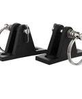 2 Pack Marine Grade Nylon Bimini Top 90 Degree Plastic Deck Hinge With Pin And Ring 316 Stainless Steel Free Installation Screws Included