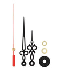 HR1688 Quartz Clock Movement Replacement Kit hands and components for DIY wall clocks, including silent pendulum and swing parts.