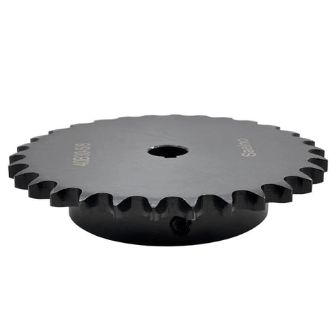 Roller Chain Sprocket Type B For ANSI 40 Chain, 30 Tooth, 5/8 Inch Bore, Half Inch Pitch, Keyway 3/16 By 3/32, Side View