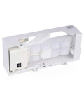 Ice Maker Assembly W10873791 for Refrigerators, white plastic replacement module with switch, front view