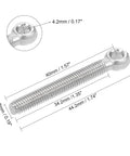Top Tier 304 Stainless Steel M5 X 40mm Shoulder Eye Bolts Rigging Hardware Fasteners 4 Pack showing dimensions and details.