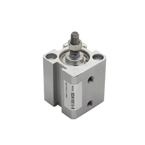 Air Pneumatic Double Acting Compact Cylinder With 25 mm Bore And 5 To 100 mm Stroke SDA25 Series Female And Male Thread Component