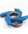 Built Tough Four Flute Shaper Cutter For Finger Joint Doors Killer Carbide Woodworking Bit, blue carbide cutter head for routers.