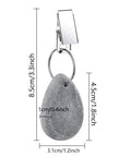 No Slip Marble Tablecloth Weights With Clips, 8 Piece Grey Pendant Stone Table Cover Weights, Durable Metal Clip