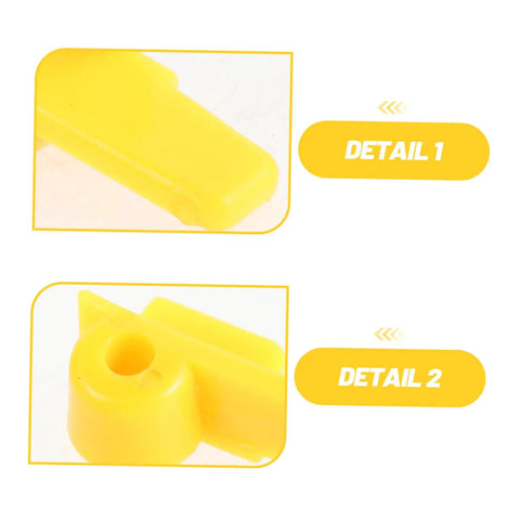 Pro Grade Tire Changer Head Protector Guards 2 Pack Yellow Scratch Resistant Jaw Covers Detail 1 and 2