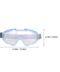 Heavy Duty Polycarbonate Safety Glasses With High Clarity Blue Lens Side Shields For Industrial Construction And Lab Work, 6.29in wide